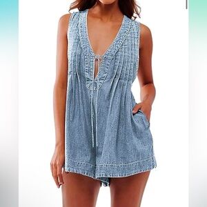 Denim romper